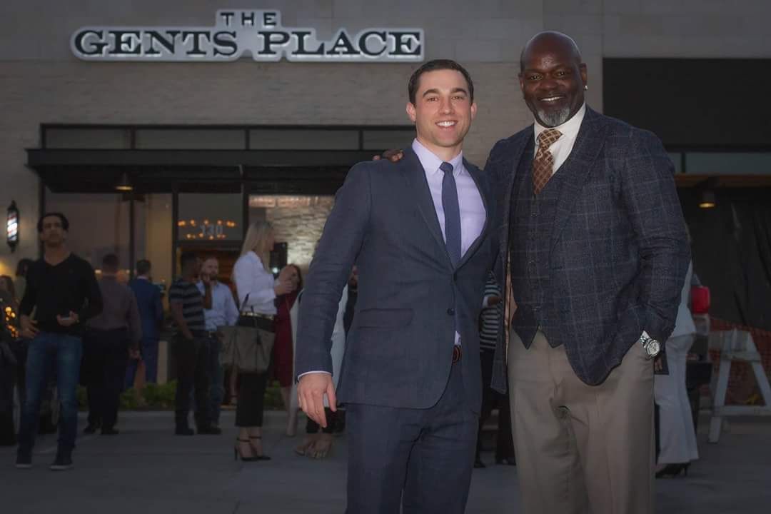 Ben Davis and his business partner Emmitt Smith at The Gents Place